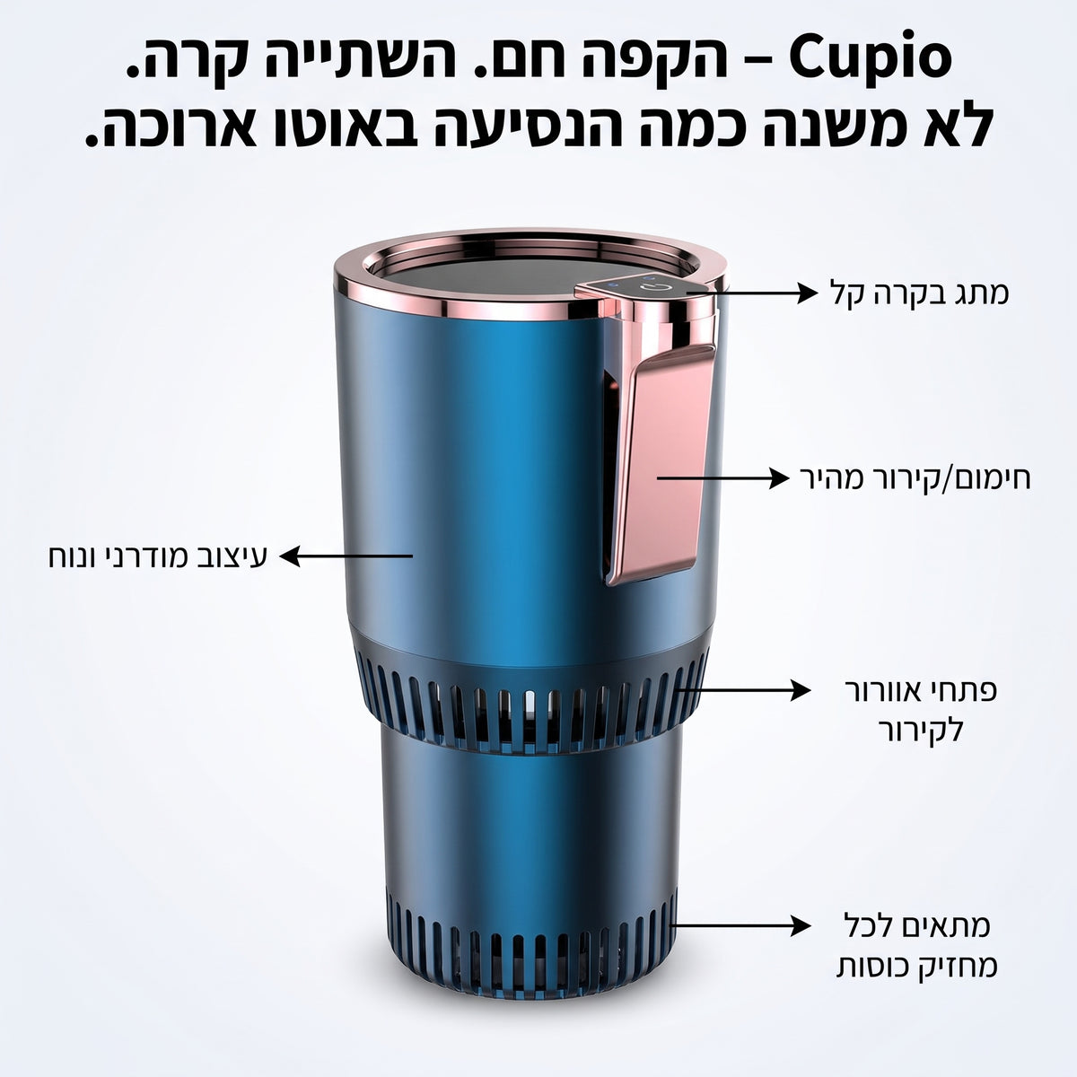 Cupio – הקפה חם. השתייה קרה. לא משנה כמה הנסיעה באוטו ארוכה.