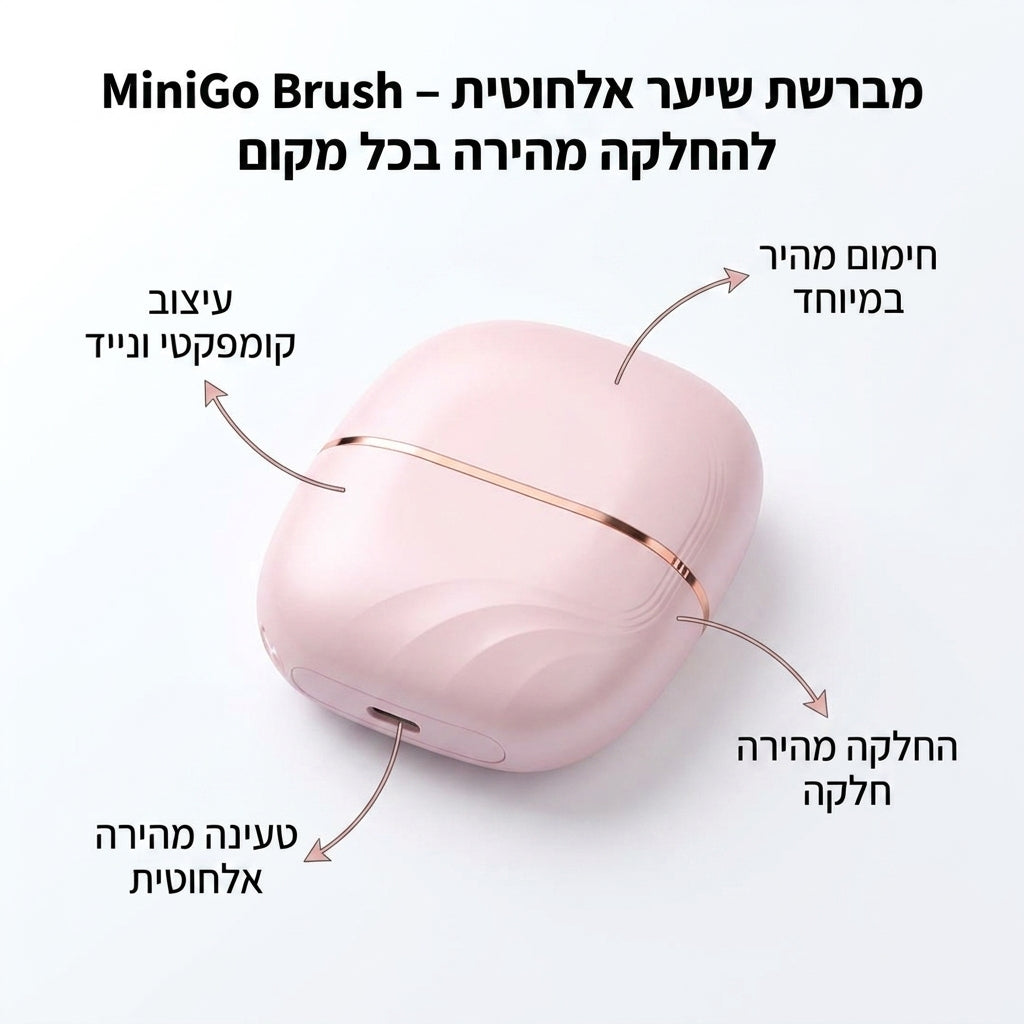 MiniGo Brush – מברשת שיער אלחוטית להחלקה מהירה בכל מקום